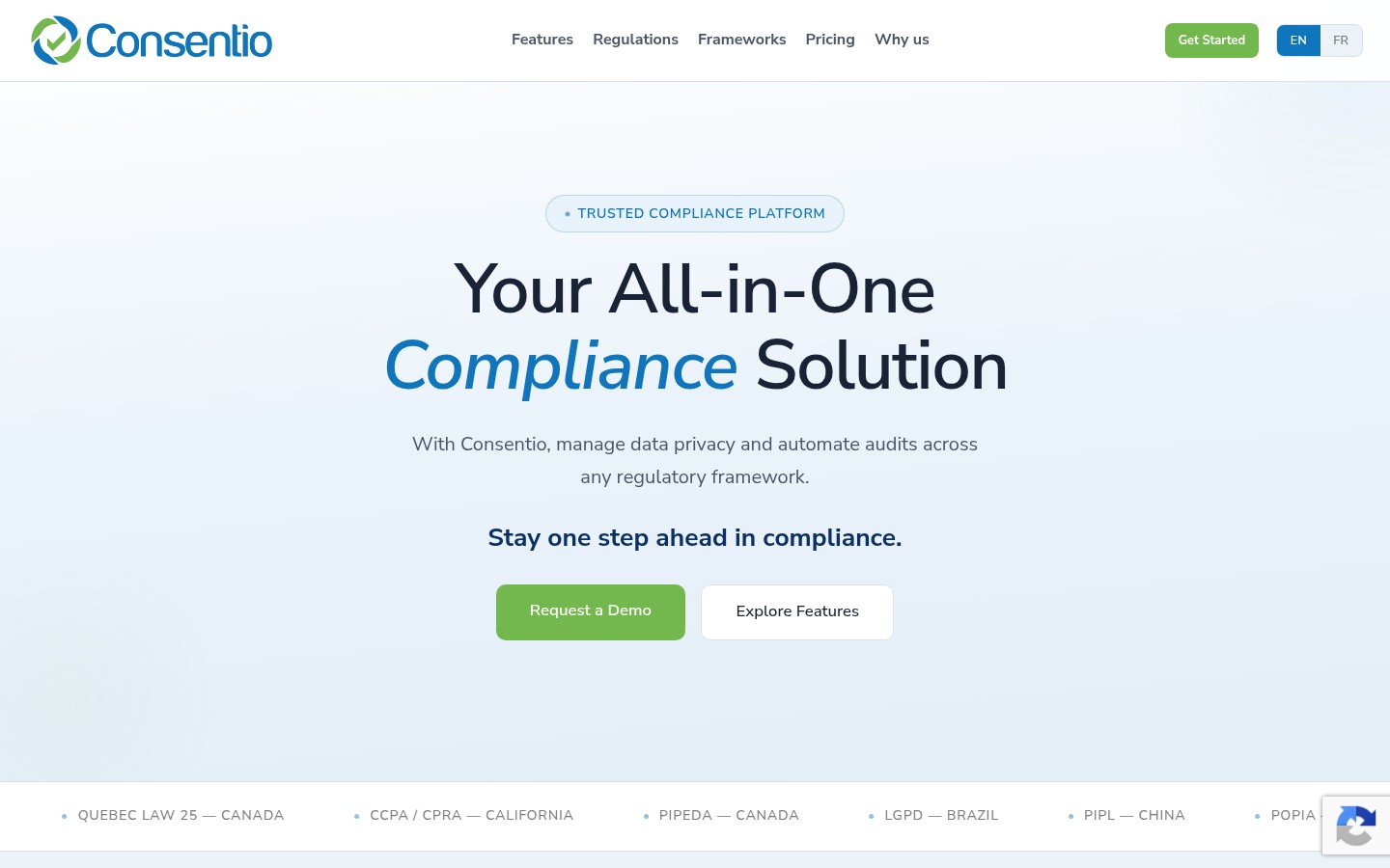 Consentio.cloud — Compliance Management Platform - Slide 1